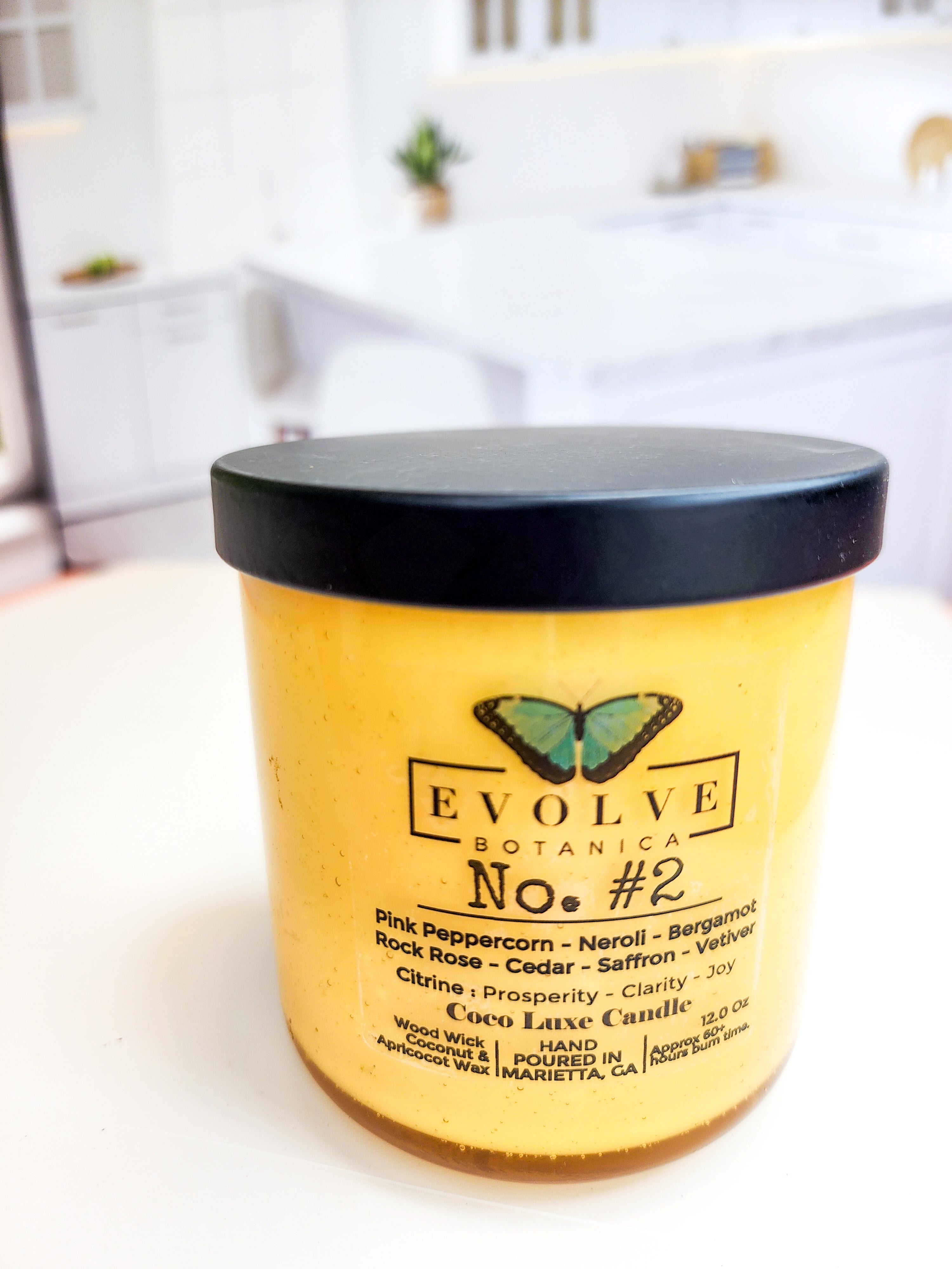 9oz Coco Luxe Candle - No. #2 (Citrine) – Evolve Botanica