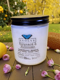 Bergamot & Blossoms 9oz Jam Jar Soy Candle, Citrine & Green Quartz