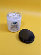 Bergamot & Blossoms 9oz Jam Jar Soy Candle, Citrine & Green Quartz
