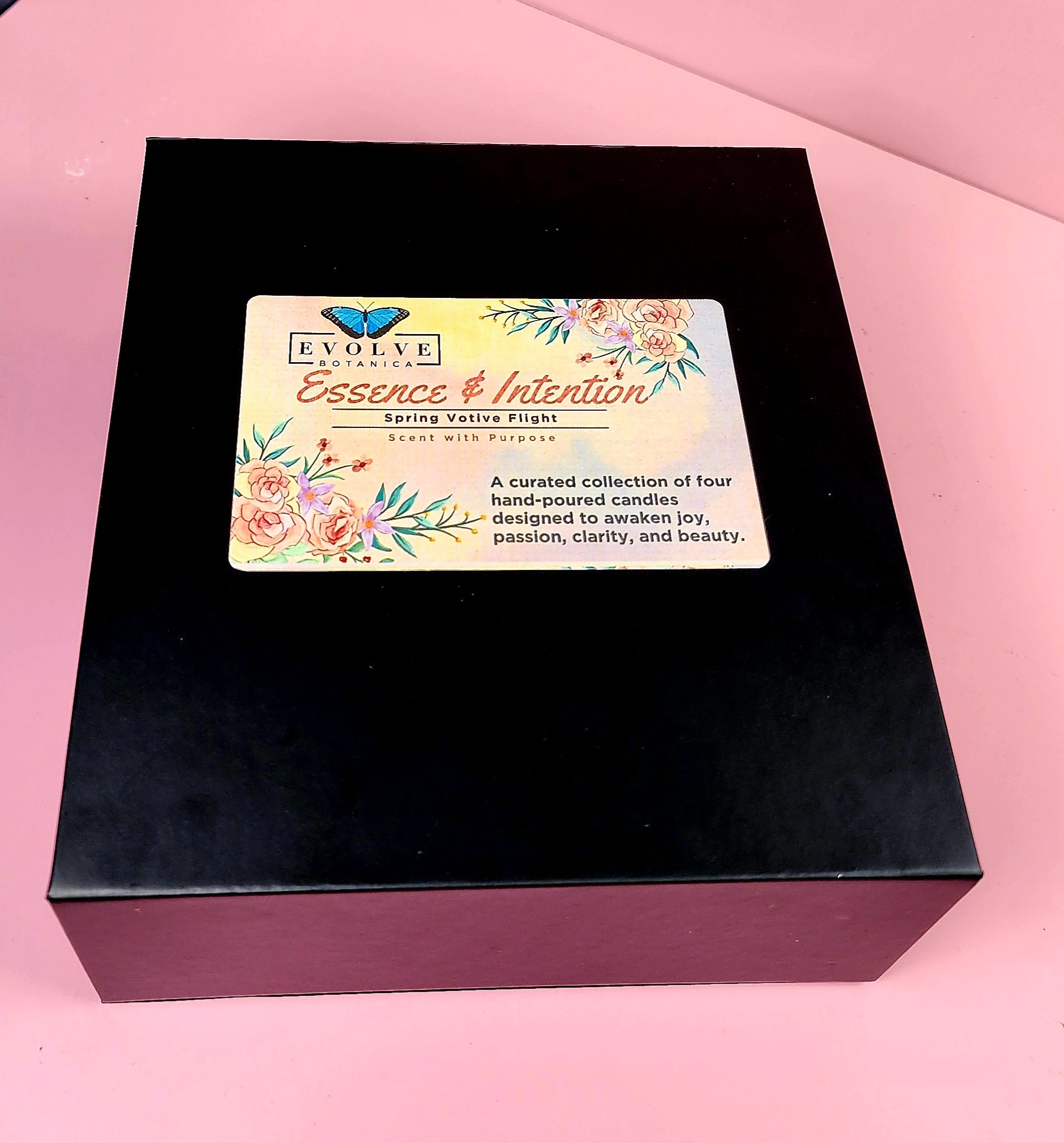 Essence & Intention Ritual Flight Spring Candle Gift Set (4-Piece Votive Collection)