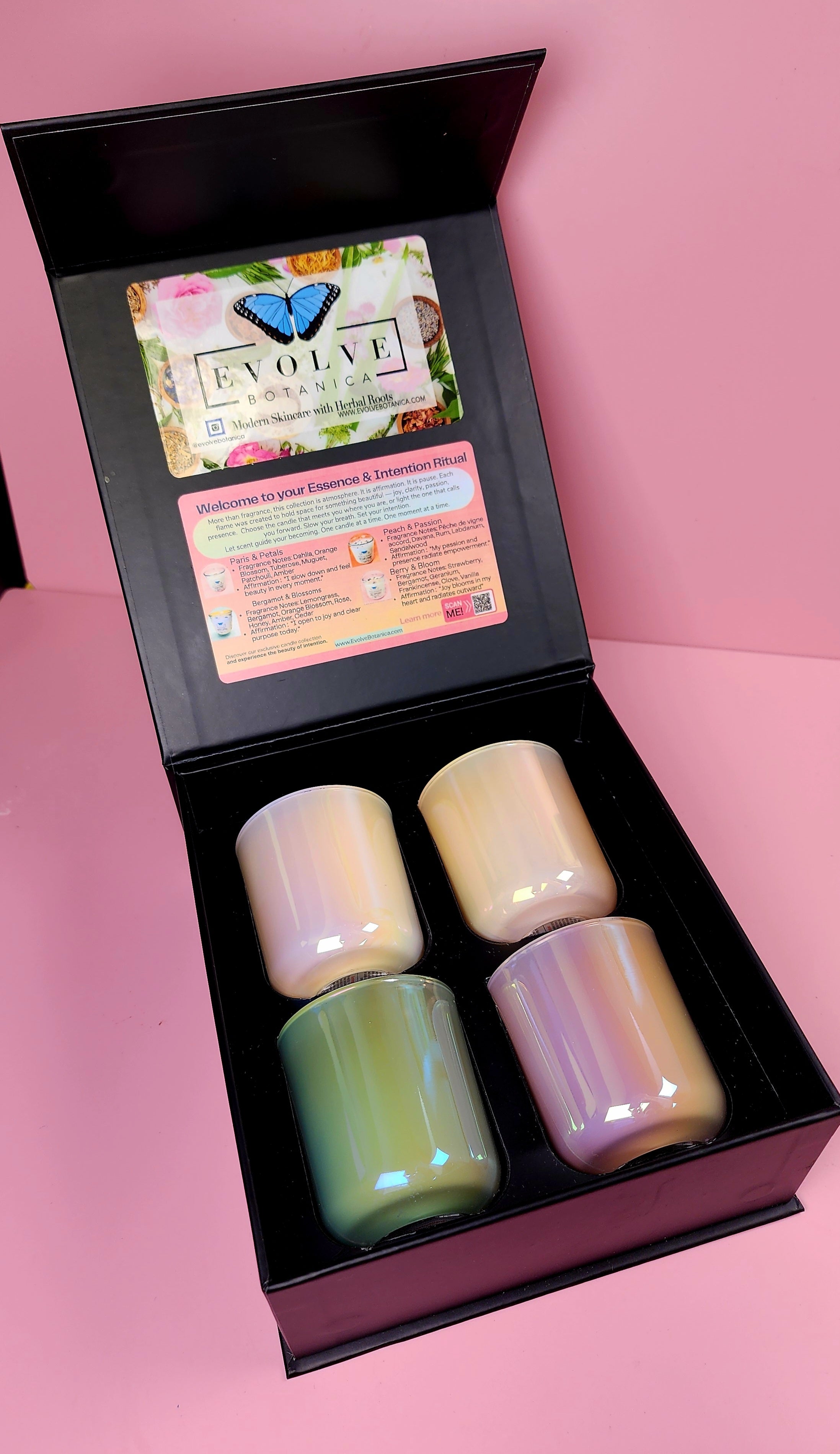 Essence & Intention Ritual Flight Spring Candle Gift Set (4-Piece Votive Collection)