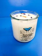 Nebula Rocks candle with Sodalite crystal — vanilla, cedar, coriander & mandarin