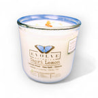 Capri Lemon Rocks candle styled with Mediterranean accents — coastal kitchen decor