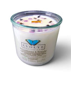 Rocks Candle – Belladonna & Brandy (Wood Wick, Lepidolite & Black Obsidian Gemstone Soy Candle)