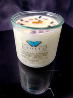 Rocks Candle – Belladonna & Brandy (Wood Wick, Lepidolite & Black Obsidian Gemstone Soy Candle)