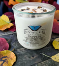 Rocks Candle – Hayride (Wood Wick, Tiger Eye & Dalmatian Jasper Gemstone Soy Candle)