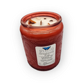 Cranberry Fig - Wood Wick Soy Candle (Carnelian) - Embossed Glass