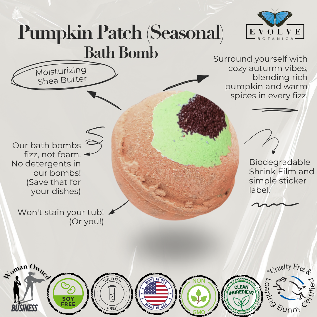 Pumpkin Patch Bath Bomb - Molasses, Pumpkin, Vanilla, Clove, Spice
