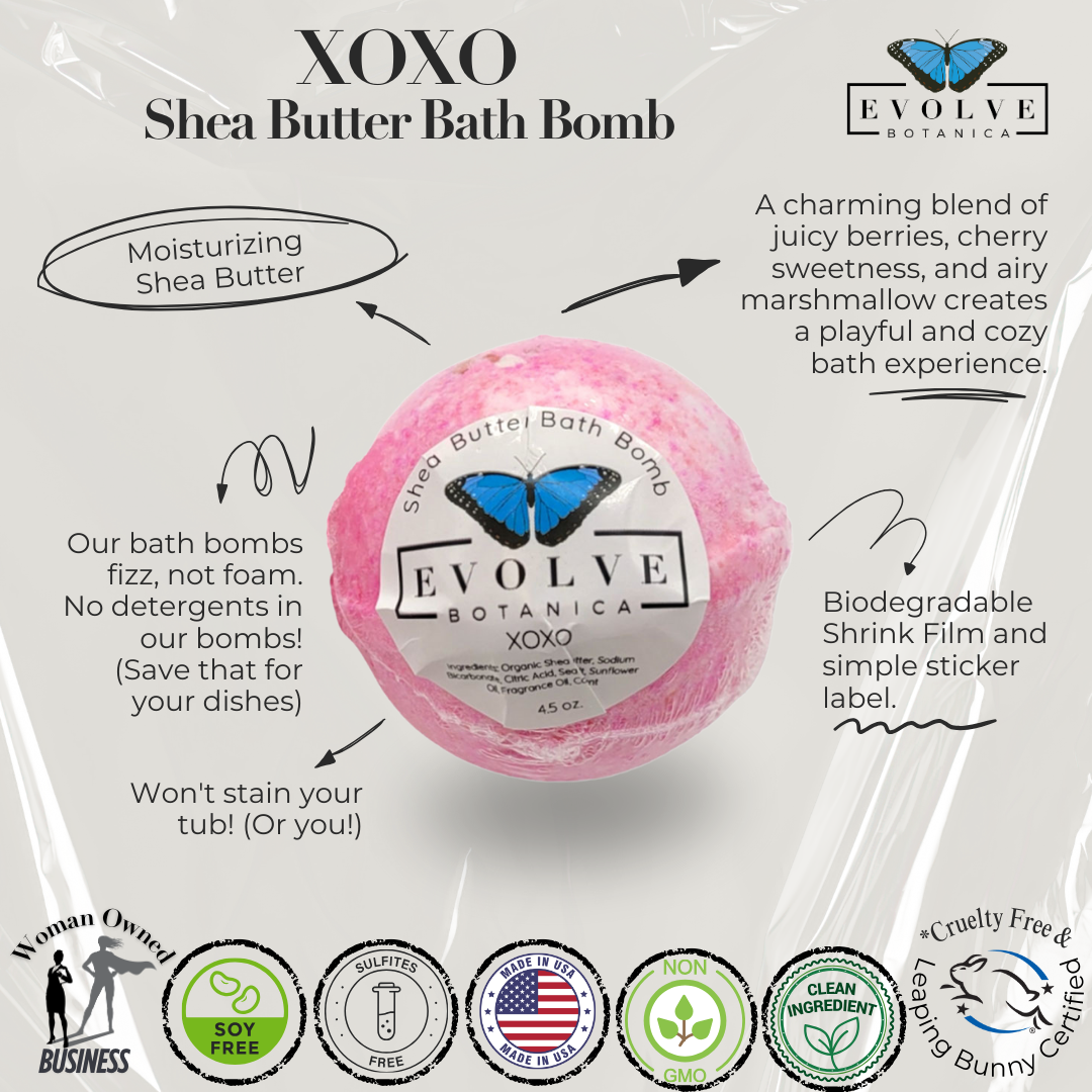 XOXO Bath Bomb - Berries, Cherry & Marshmallow Fluff