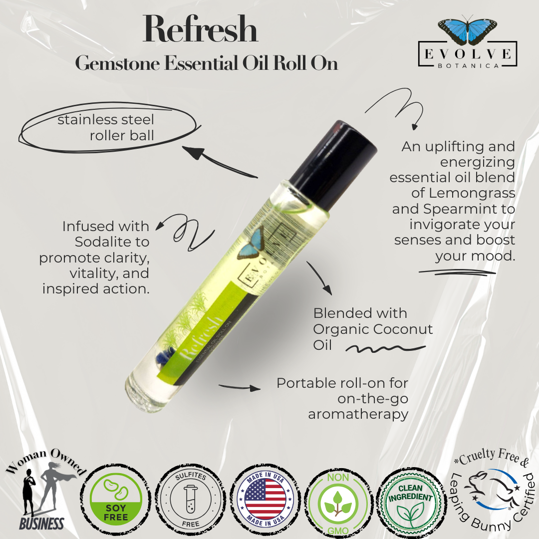 Gemstone Essential Oil Roll On - Refresh
