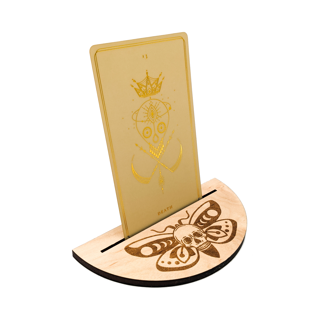 Evolve Botanica Ritual Pursuits Gifts and Accessories Tarot Card Stand - Death Moth- Card of the Day