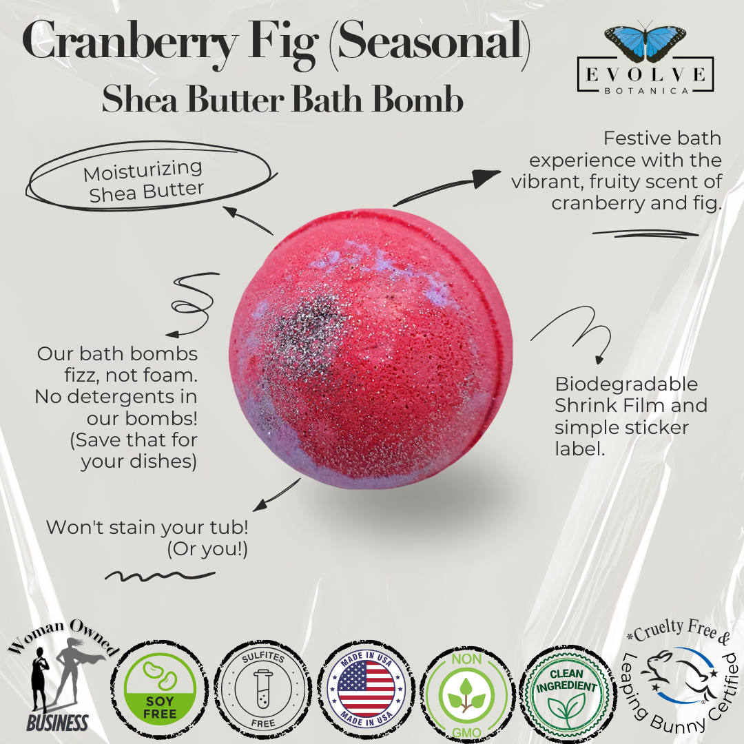 Cranberry Fig Bath Bomb - Cranberry & Fig