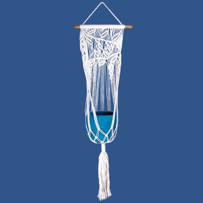 Evolve Botanica Macrame Plant Hanger - Vining Leaves