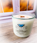 Halo candle crystal detail moody studio shot
