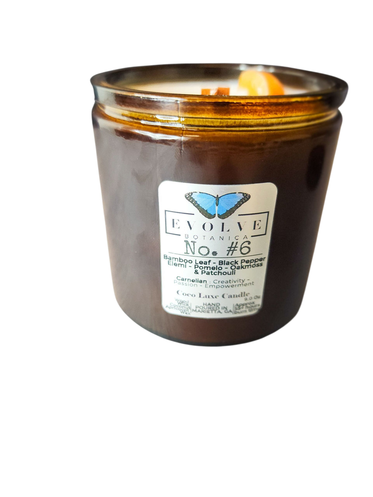 9oz Coco Luxe Candle - No. #6 (Carnelian)