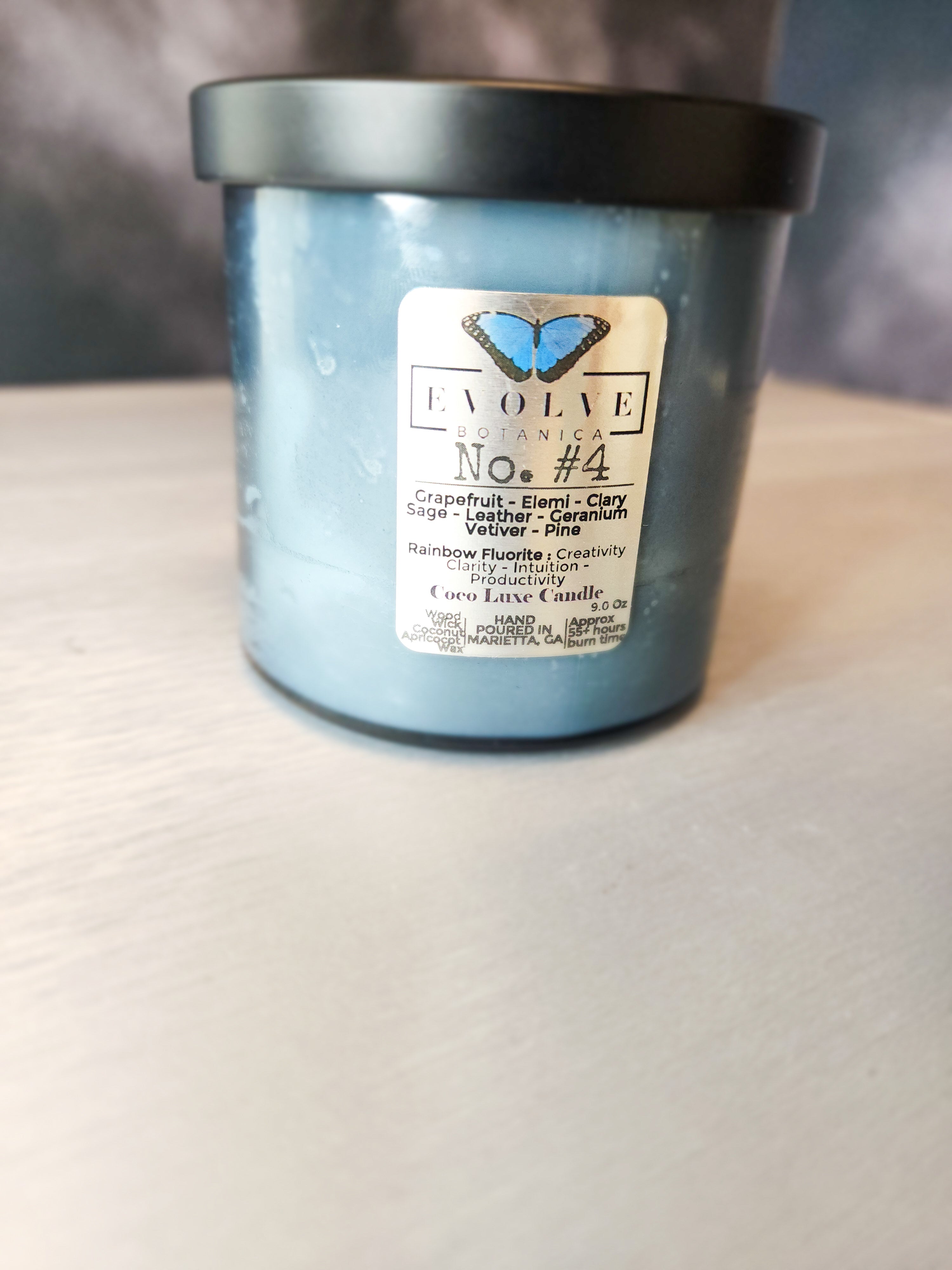 9oz Coco Luxe Candle - No. #4 (Rainbow Fluorite)