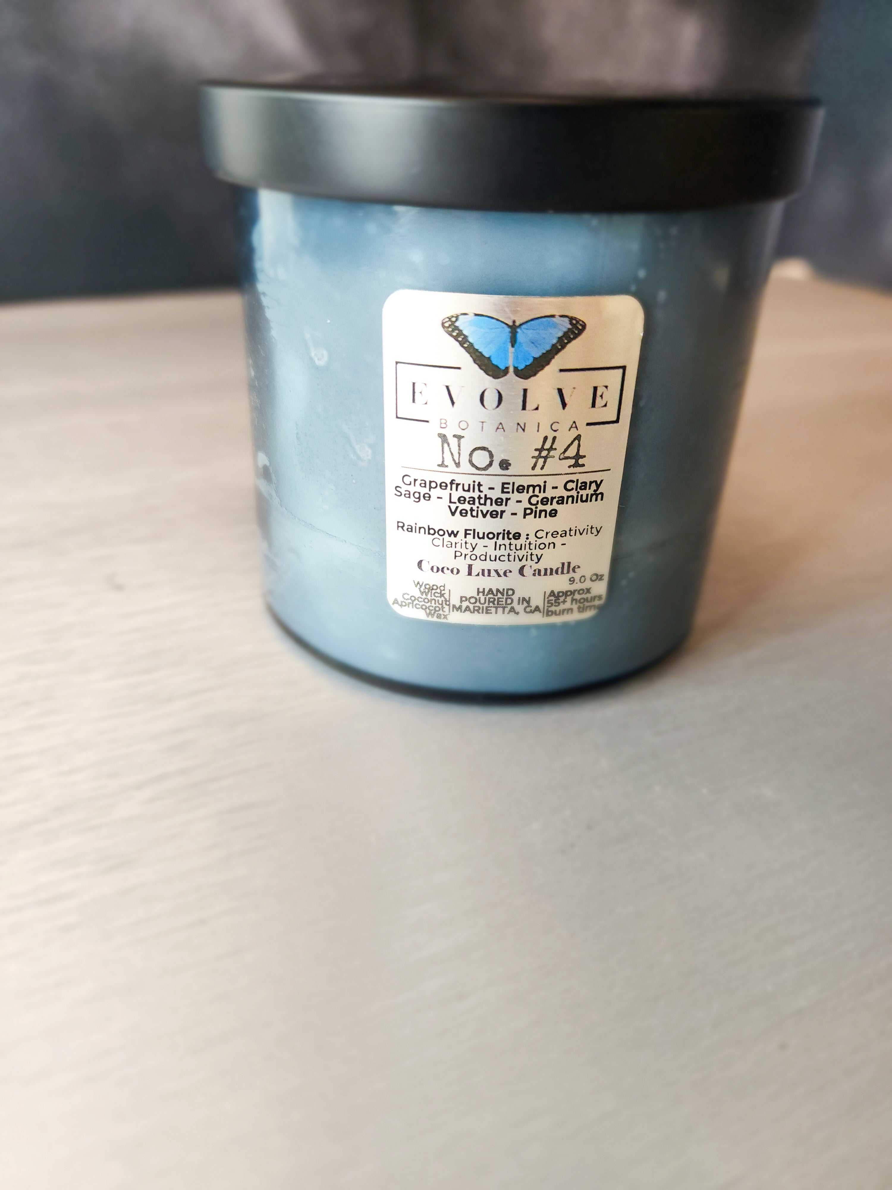 9oz Coco Luxe Candle - No. #4 (Rainbow Fluorite)