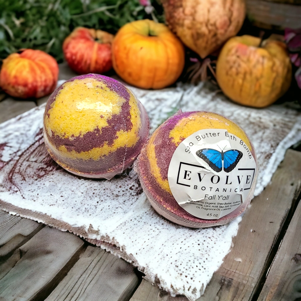 Evolve Botanica Bath Bomb - Fall Y'all (Seasonal - Halloween - Fall)