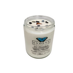 Evolve Botanica Classic 9oz Jam Jar Crystal Soy Candle - 50 Shades (Onyx & Blue Kyanite)