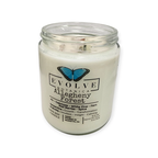 Evolve Botanica Classic 9oz Jam Jar Crystal Soy Candle - Allegheny Forest (Serpentine & Prehnite )