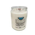 Evolve Botanica Classic 9oz Jam Jar Crystal Soy Candle - Cranberry Woods (Garnet & Smokey Quartz)
