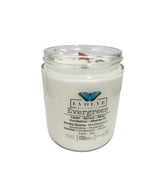 Evolve Botanica Classic 9oz Jam Jar Crystal Soy Candle - Evergreen (Smoky Quartz & Peridot)