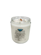 Evolve Botanica Classic 9oz Jam Jar Crystal Soy Candle - Evergreen (Smoky Quartz & Peridot)