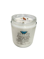 Evolve Botanica Classic 9oz Jam Jar Crystal Soy Candle - Evergreen (Smoky Quartz & Peridot)