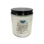 Evolve Botanica Classic 9oz Jam Jar Crystal Soy Candle - Evergreen (Smoky Quartz & Peridot)