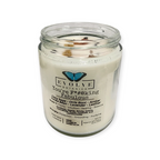 Evolve Botanica Classic 9oz Jam Jar Crystal Soy Candle - You're F*#@king Fabulous (Amethyst, Quartz, Smoky Quartz, Cacoxenite, Rutile, Goethite, & Lepidocrocite)