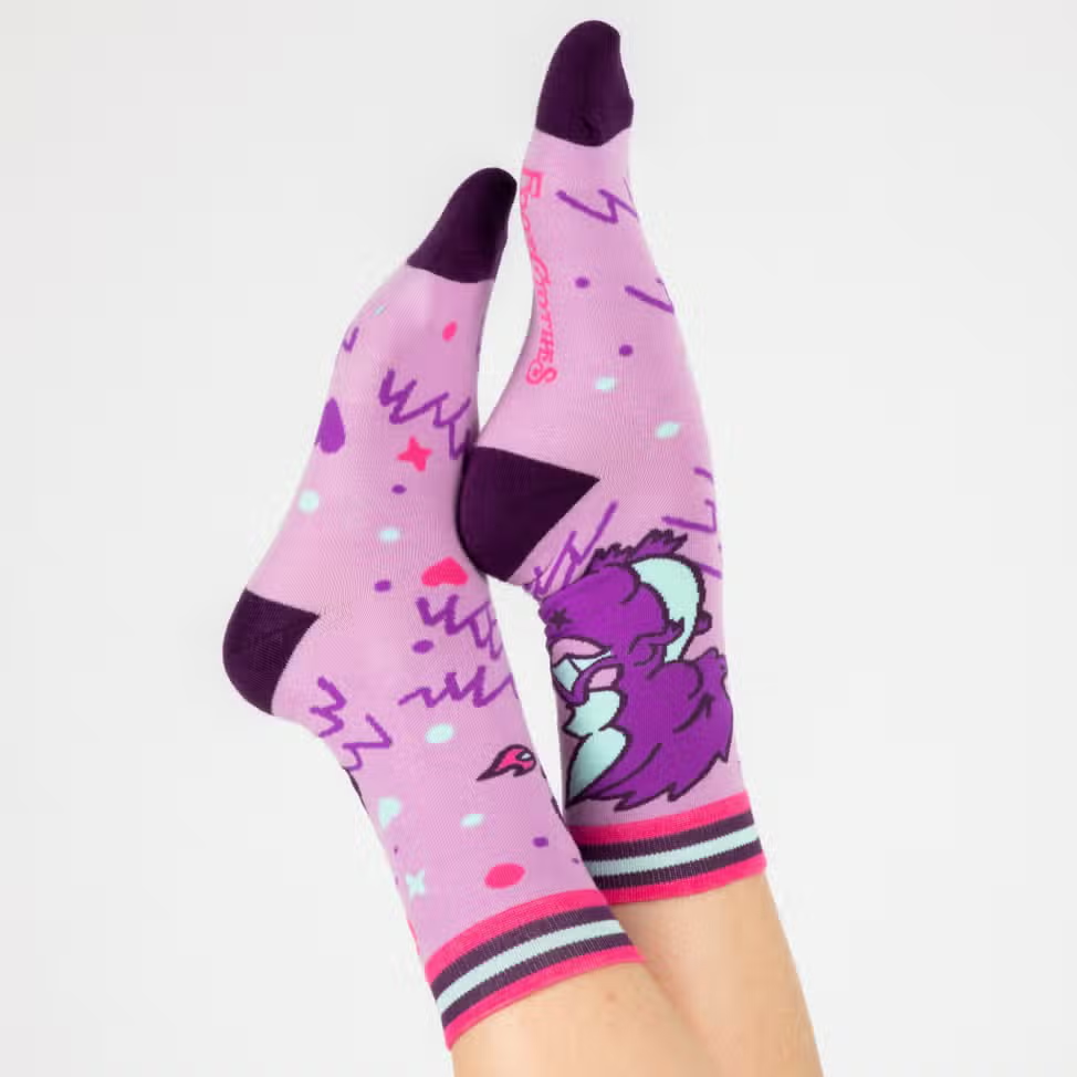 Evolve Botanica Cute Dragon Crew Socks