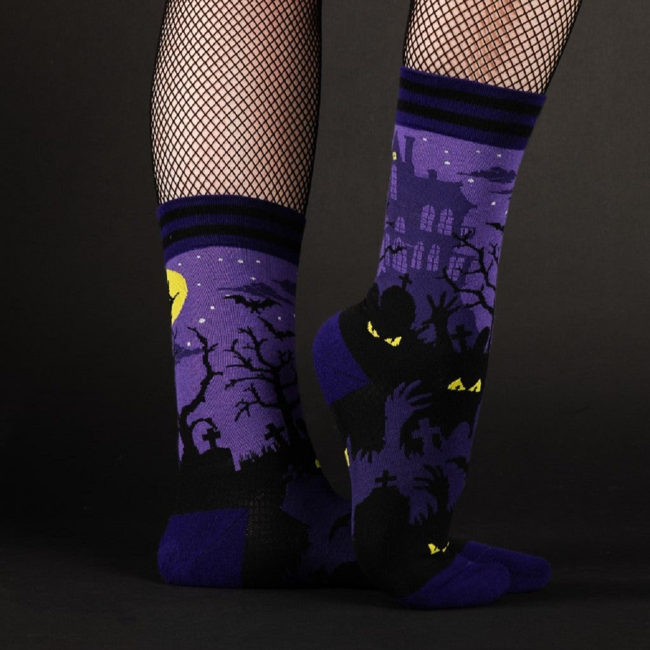 Evolve Botanica Haunted House Crew Socks