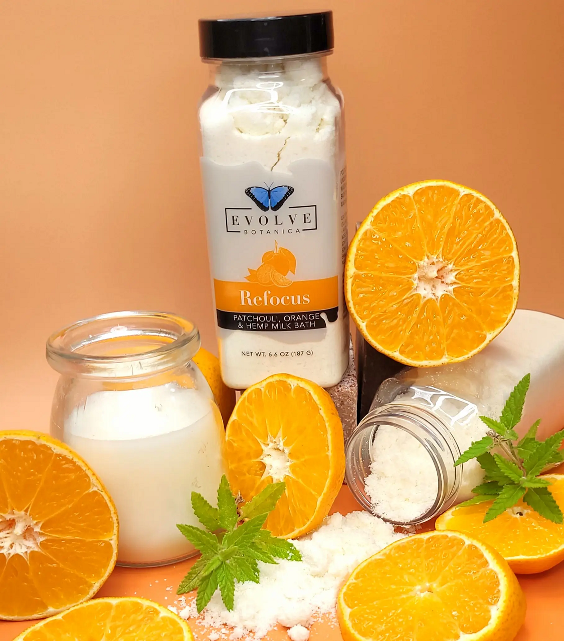 Milk Bath - Refocus (Patchouli, Orange, & Hempseed Oil) Milk Baths Evolve Botanica