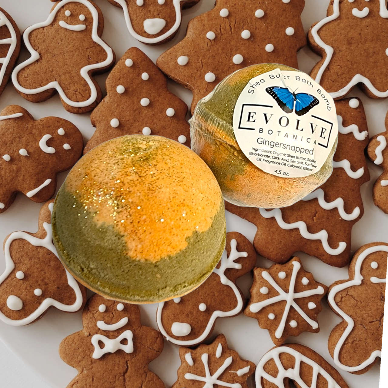 Evolve Botanica Bath Bombs Bath Bomb - Gingersnapped ( Christmas - Holiday )