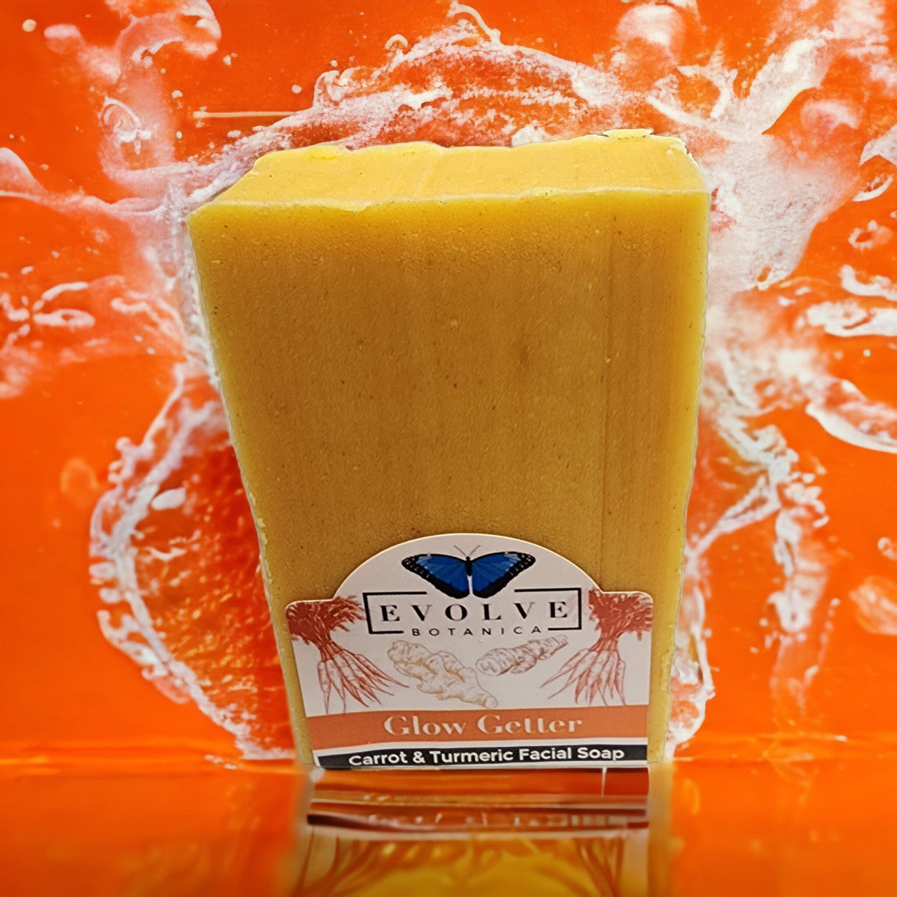 Evolve Botanica Standard Soap - Glow Getter (Carrot, Turmeric & Honey Facial Soap)
