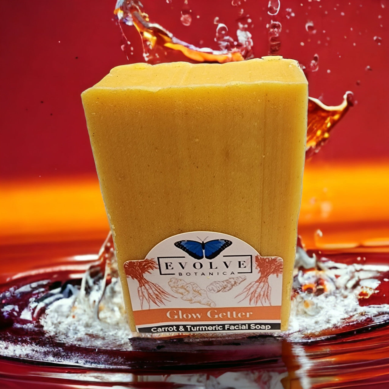 Evolve Botanica Standard Soap - Glow Getter (Carrot, Turmeric & Honey Facial Soap)
