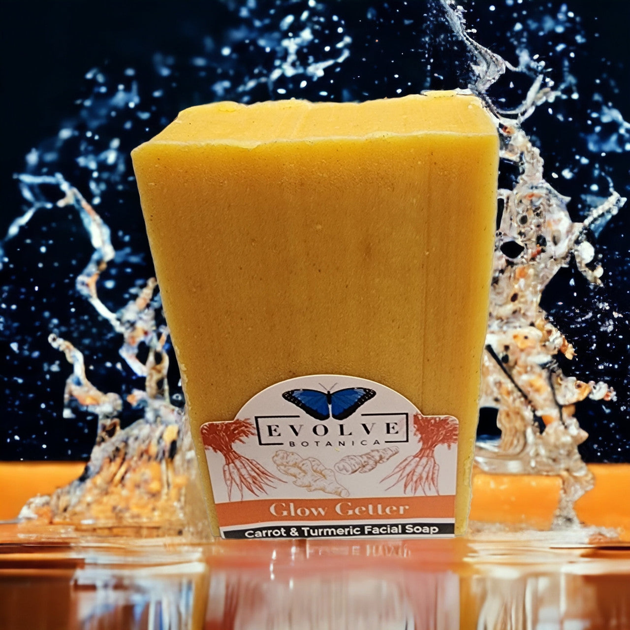 Evolve Botanica Standard Soap - Glow Getter (Carrot, Turmeric & Honey Facial Soap)