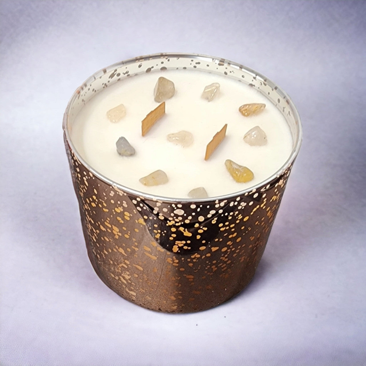 Evolve Botanica Starlight Candle - Gingersnapped (Wood Wick  Gemstone Soy Candle)