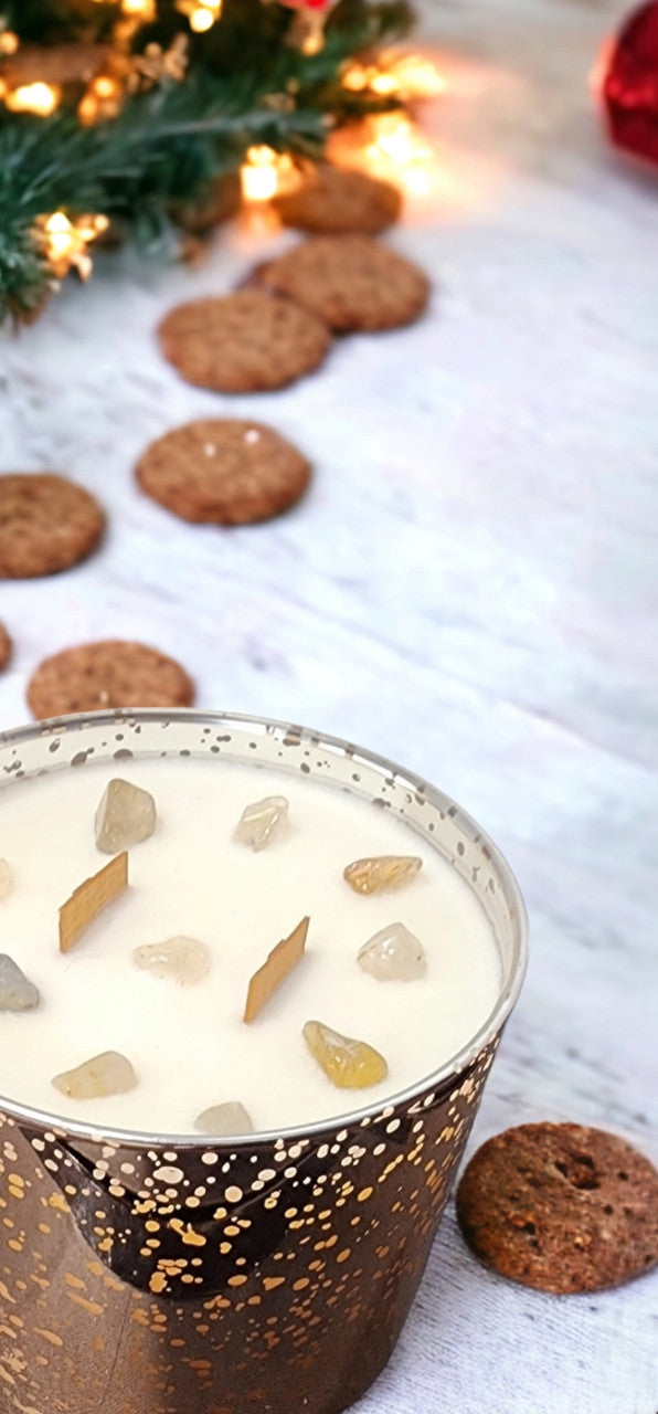 Evolve Botanica Starlight Candle - Gingersnapped (Wood Wick  Gemstone Soy Candle)