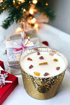 Evolve Botanica Starlight Candle - Holiday Vibes (Wood Wick Gemstone Soy Candle)