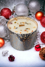 Evolve Botanica Starlight Candle - Fireside Cider (Wood Wick Carnelian & Tigers Eye Gemstone Soy Candle)