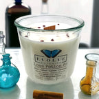 Evolve Botanica Rocks  Candle - Love Potion #9 (Wood Wick Garnet & Rose Quartz Gemstone Soy Candle)