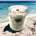 Evolve Botanica Classic 9oz Jam Jar Crystal Soy Candle - Beach & Bamboo (Sunstone)