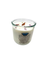 Rocks Candle - Rainbows & Unicorns (Wood Wick Rainbow Fluorite Gemstone Soy Candle) Evolve Botanica