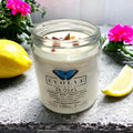 Evolve Botanica Classic 9oz Jam Jar Crystal Soy Candle - It Girl (Sunstone & Red Jasper)