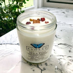 Classic 9oz Jam Jar Crystal Soy Candle - It's a Vibe (Mookite Jasper)