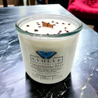 Evolve Botanica Rocks Candle - Pomegranate Noir (Wood Wick Garnet Gemstone Soy Candle)