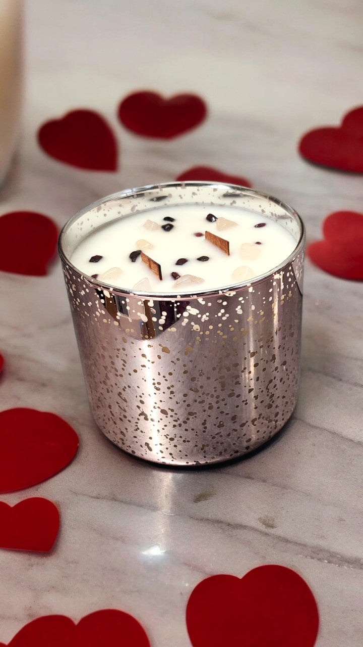 Evolve Botanica Starlight Candle - Love Potion #9 (Rose Quartz & Garnet)