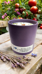 Evolve Botanica Farmers Market Candle - Garden Party (Wood Wick Gemstone Soy Candle)
