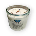 Cranberry Woods Rocks candle with Garnet & Smoky Quartz — cranberry & cedar woods